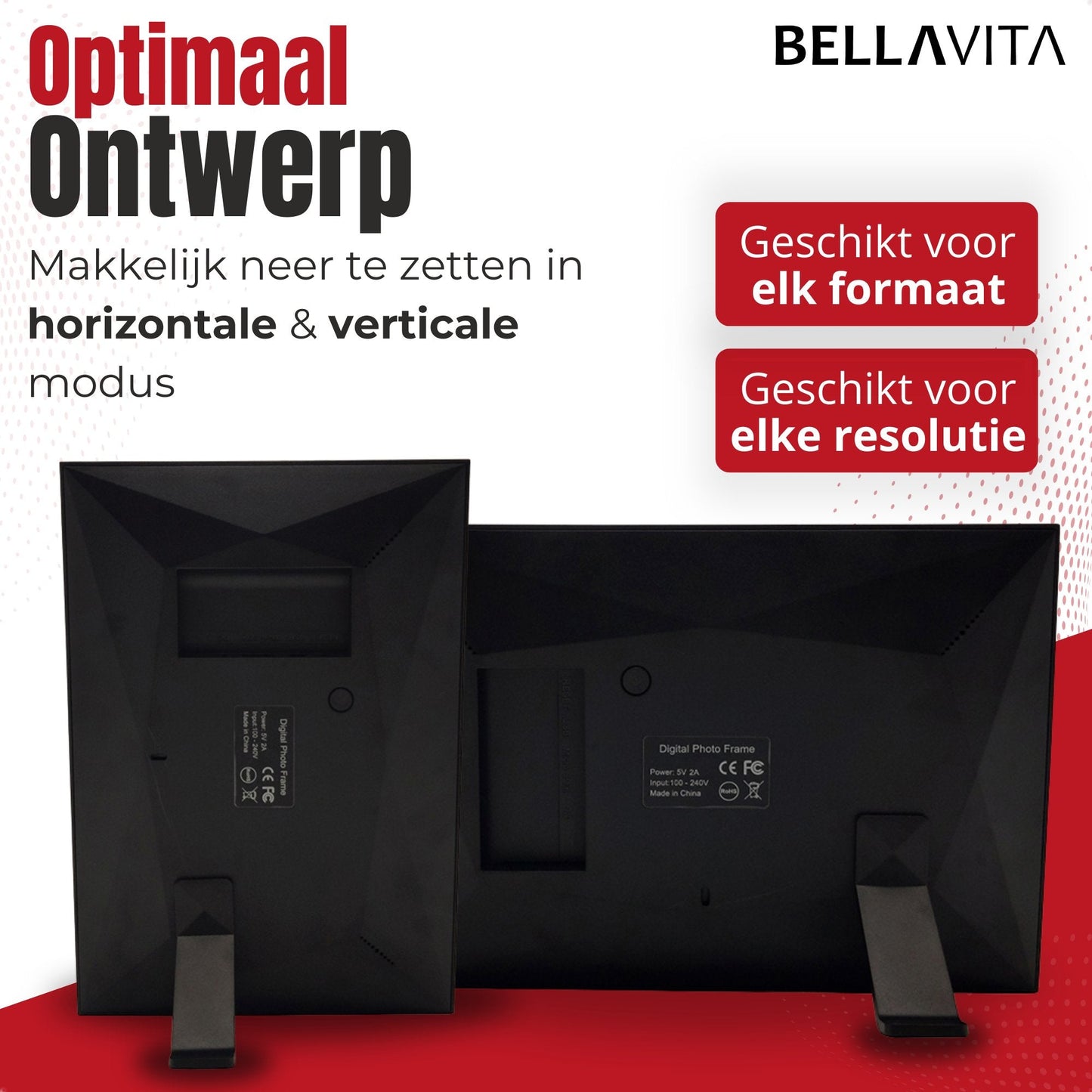BELLAVITA ® Digitale Fotolijst - 10.1 inch - Bellavita