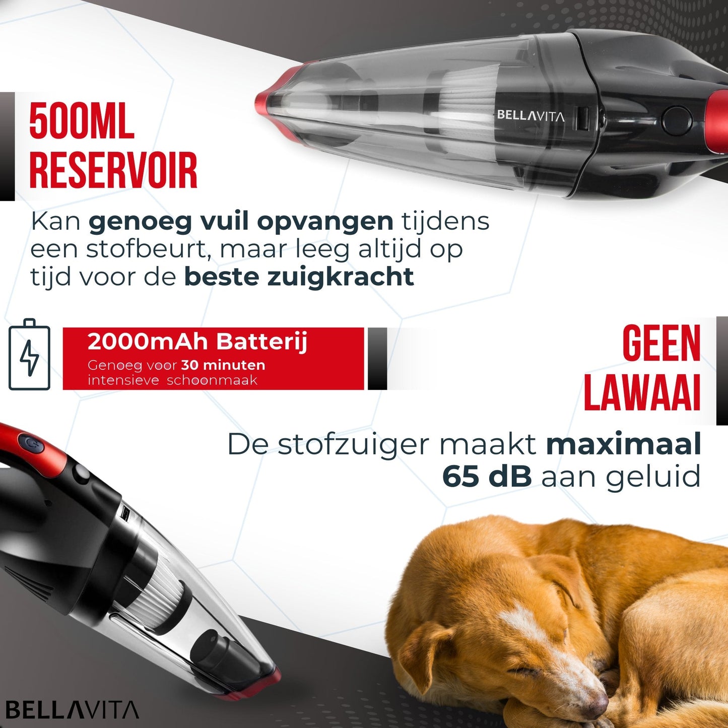 BELLAVITA ® Kruimelzuiger - Handstofzuiger - Bellavita