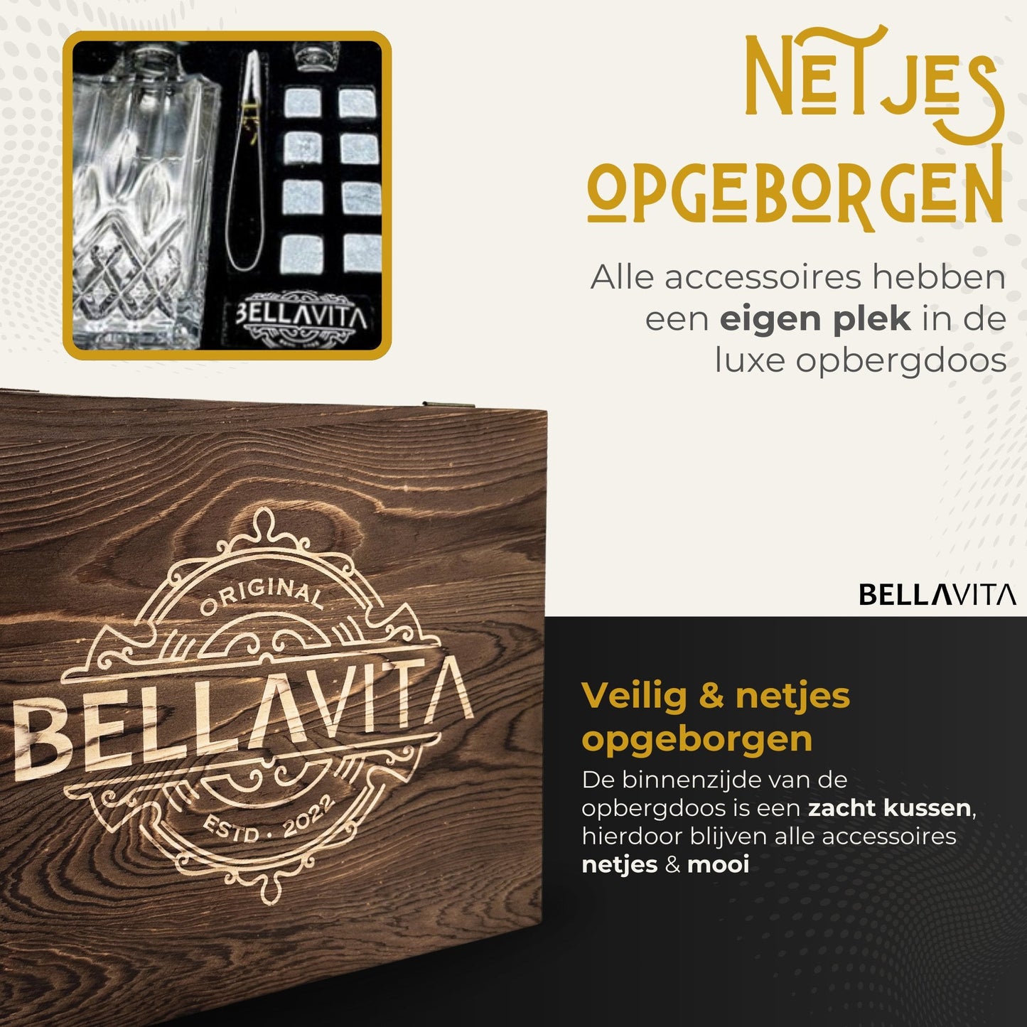 BELLAVITA ® Whiskey set - 750ml Karaf - Bellavita