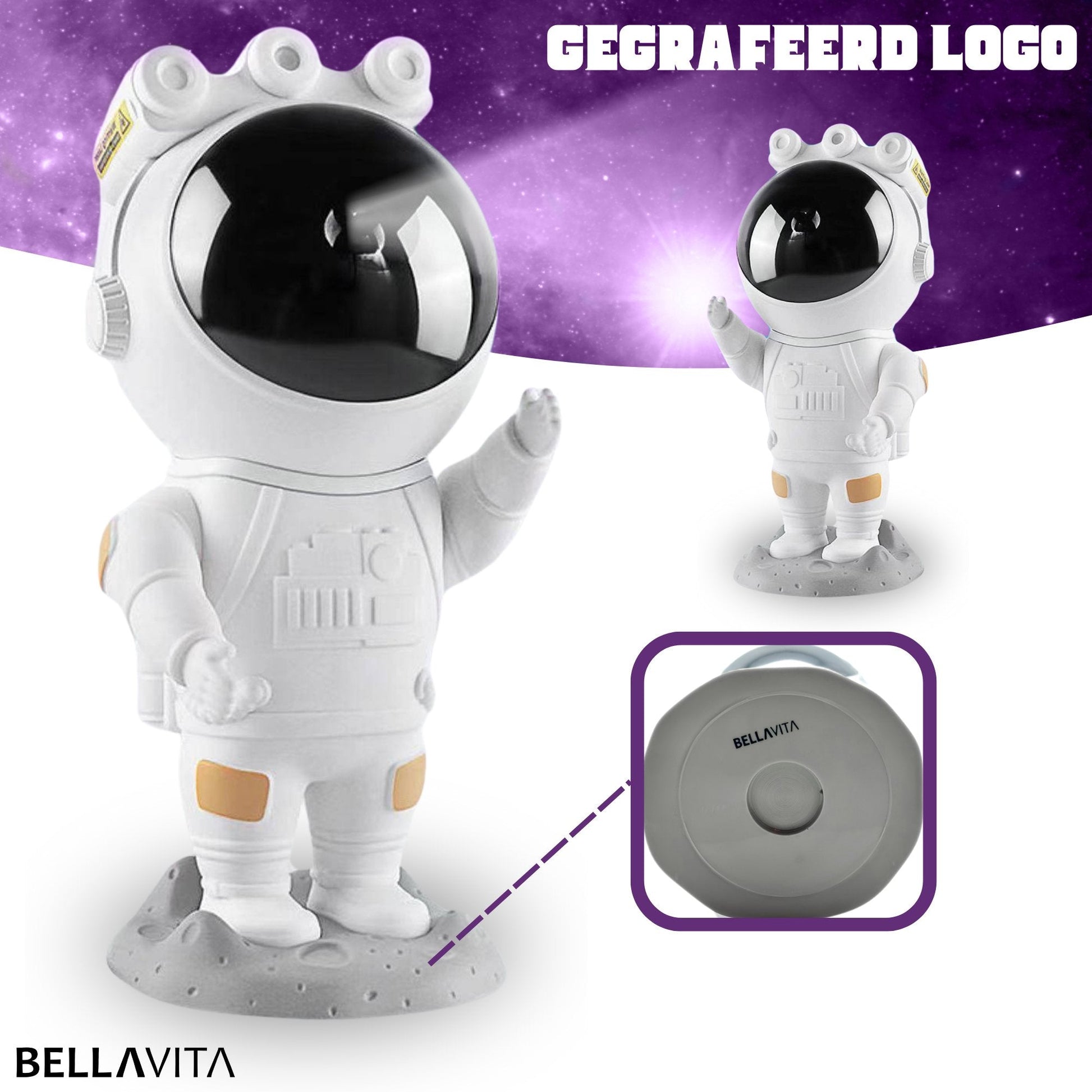 BELLAVITA ® Astronaut Sterren Projector - Nachtlamp - Bellavita