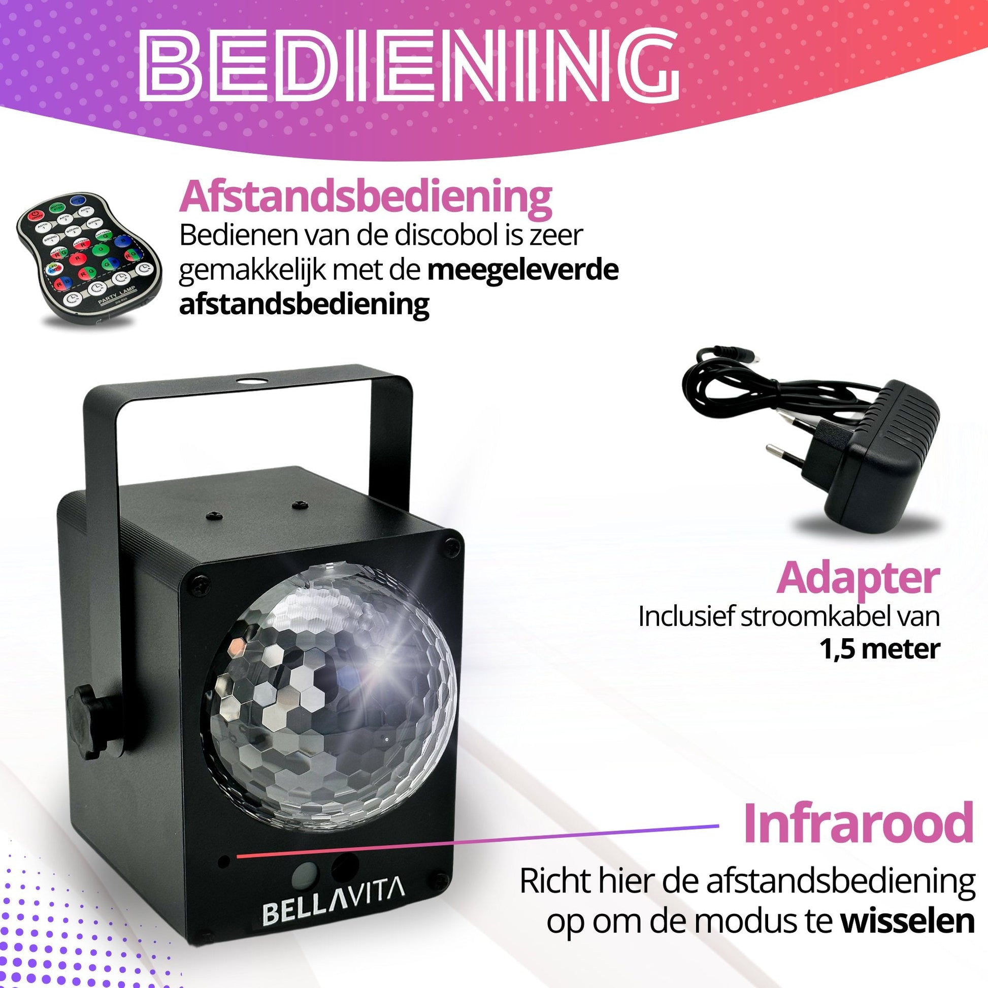BELLAVITA ® Discolamp - Stroboscoop (groot) - Bellavita