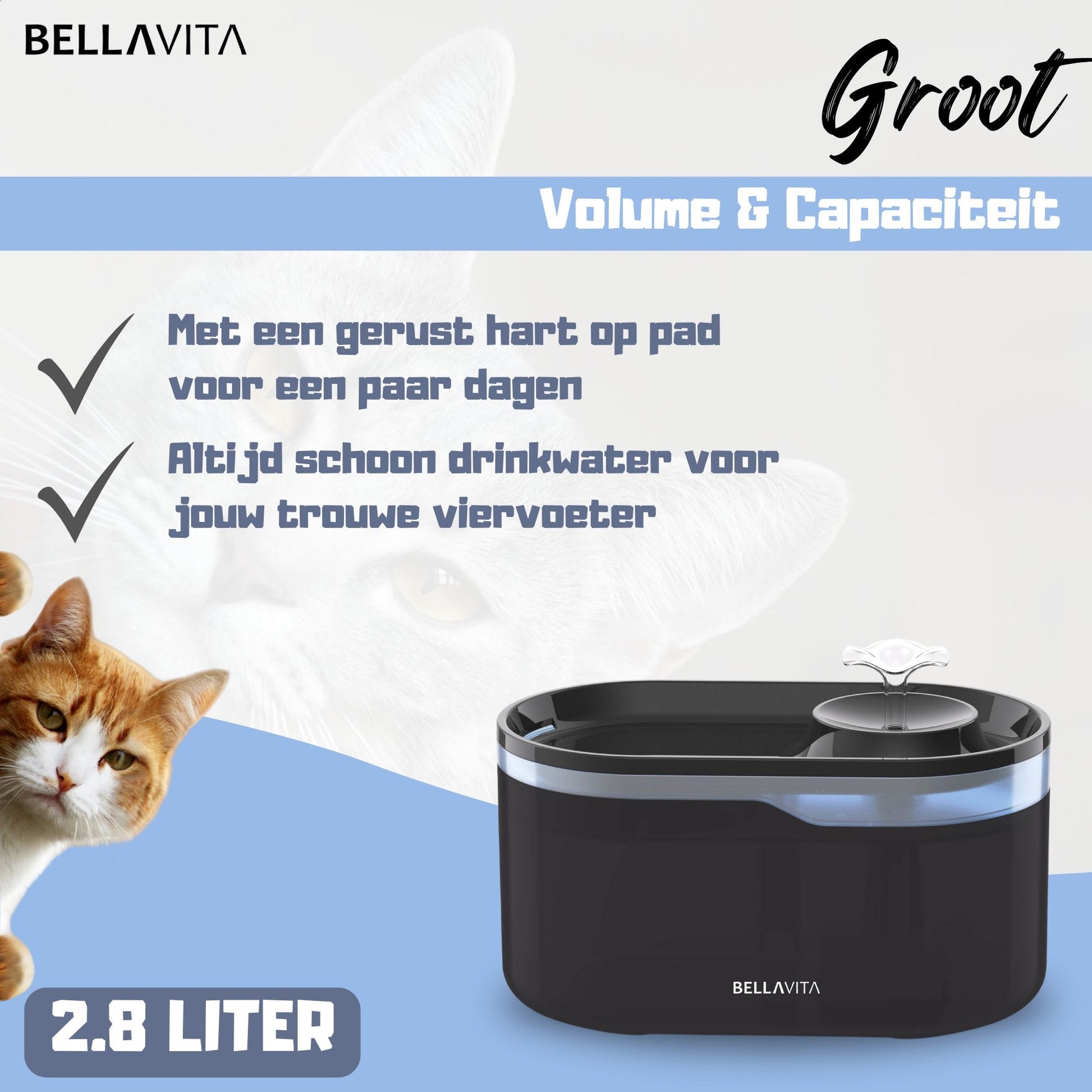 BELLAVITA® Drinkfontein - Waterfontein - Bellavita