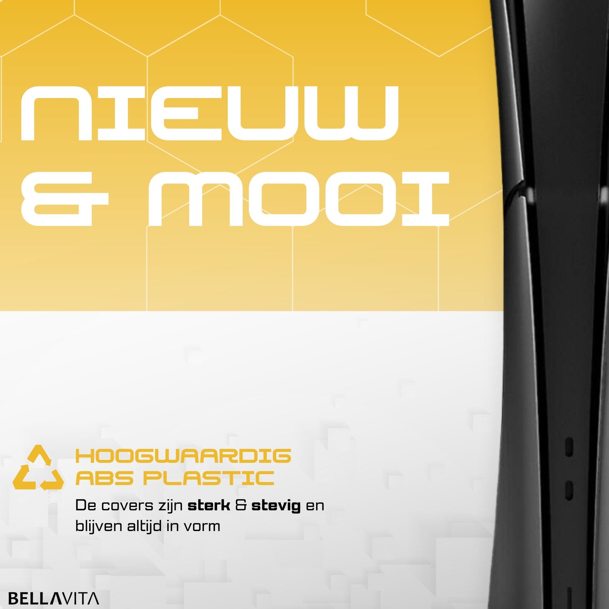 BELLAVITA ® PS5 SLIM Faceplate (nieuw model) - Disk Versie (zwart) - Bellavita